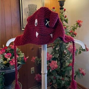 Chaos Maroon Monster Knit Hat